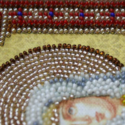 DIY Bead Embroidery Kit "Icon of St.Petr the Prince and St.Fevronia the Princess" 7.5"x9.8" / 19.0x25.0 cm