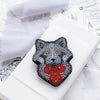 Beadwork kit for creating brooch "Little raccoon"