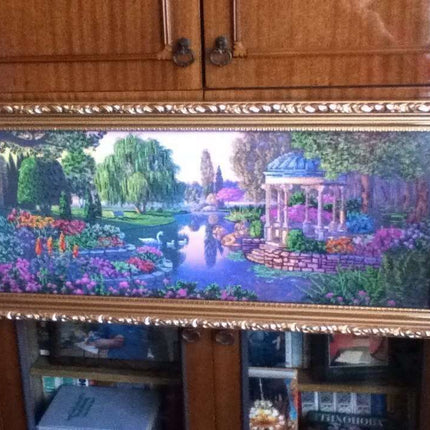 DIY Bead Embroidery Kit "By the pond" 31.5"x11.8" / 80.0x30.0 cm