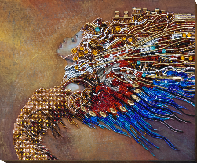 DIY Bead Embroidery Kit "Levitation" 12.6"x10.6" / 32.0x27.0 cm