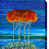 DIY Bead Embroidery Kit "Fire in sky blue - 2" 12.2"x17.7" / 31.0x45.0 cm