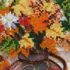 DIY Bead Embroidery Kit "Autumn bunch of flowers" 13.8"x10.6" / 35.0x27.0 cm