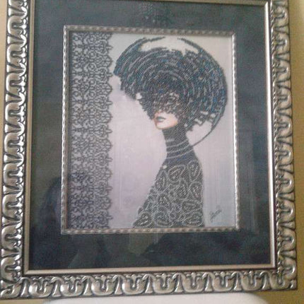 DIY Bead Embroidery Kit "Morgana" 10.2"x11.8" / 26.0x30.0 cm