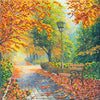 Canvas for bead embroidery "Tansparent autumn" 7.9"x7.9" / 20.0x20.0 cm