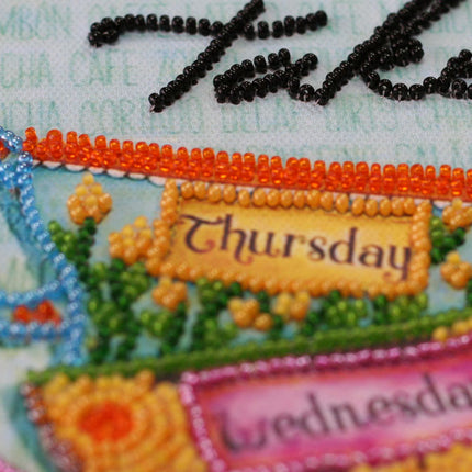 DIY Bead Embroidery Kit "Coffee break"