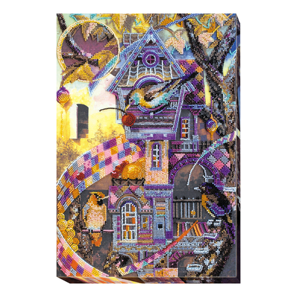 DIY Bead Embroidery Kit "Bird's town" 10.2"x15.0" / 26.0x38.0 cm