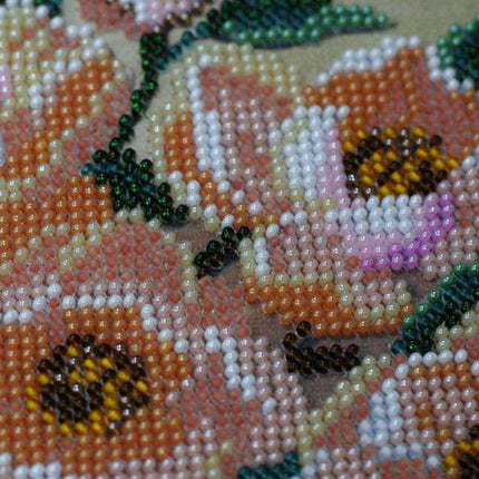 DIY Bead Embroidery Kit "Ballad about flowers" 11.8"x11.8" / 30.0x30.0 cm