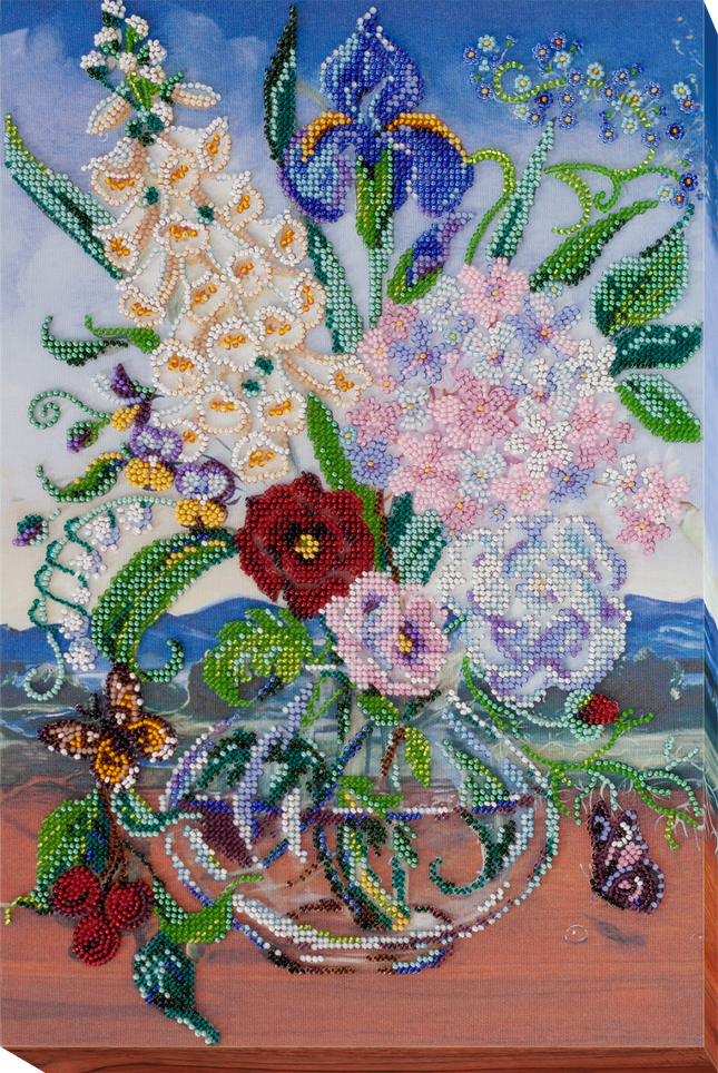 DIY Bead Embroidery Kit "Affectionate date" 9.8"x14.6" / 25.0x37.0 cm