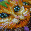 DIY Bead Embroidery Kit "Cat's kiss" 11.0"x14.2" / 28.0x36.0 cm
