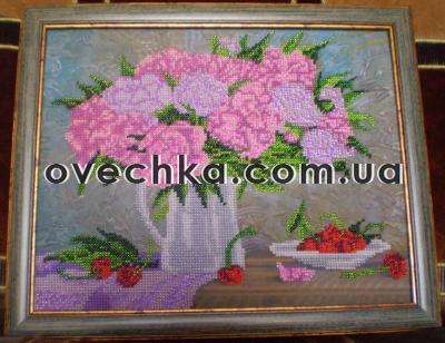 Canvas for bead embroidery "Bouquet of Peonies" 11.8"x9.4" / 30.0x24.0 cm