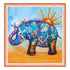 DIY Bead Embroidery Kit "Neon elephant"  5.9"x5.9" / 15.0x15.0 cm