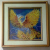 Canvas for bead embroidery "The Firebird" 11.8"x11.8" / 30.0x30.0 cm