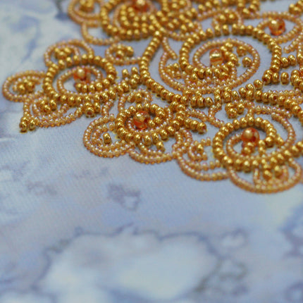 DIY Bead Embroidery Kit "Moon cat" 12.6"x12.6" / 32.0x32.0 cm