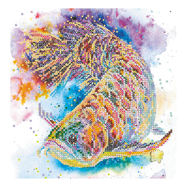 Canvas for bead embroidery "Good luck fish" 7.9"x7.9" / 20.0x20.0 cm