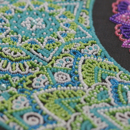 DIY Bead Embroidery Kit "Origin of new moon" 12.6"x12.6" / 32.0x32.0 cm
