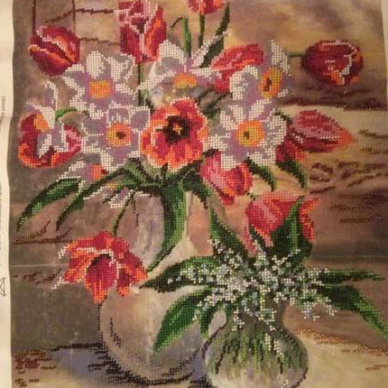 DIY Bead Embroidery Kit "Breath of Spring" 12.6"x17.7" / 32.0x45.0 cm