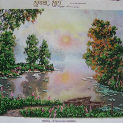 DIY Bead Embroidery Kit "Morning haze" 19.7"x11.8" / 50.0x30.0 cm