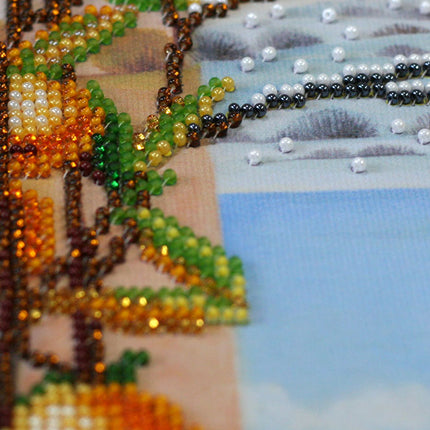 DIY Bead Embroidery Kit "Caravan of seasons" 11.8"x11.8" / 30.0x30.0 cm