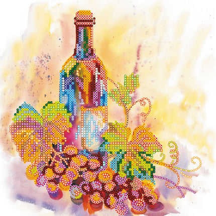 Canvas for bead embroidery "Taste of the sun" 7.9"x7.9" / 20.0x20.0 cm