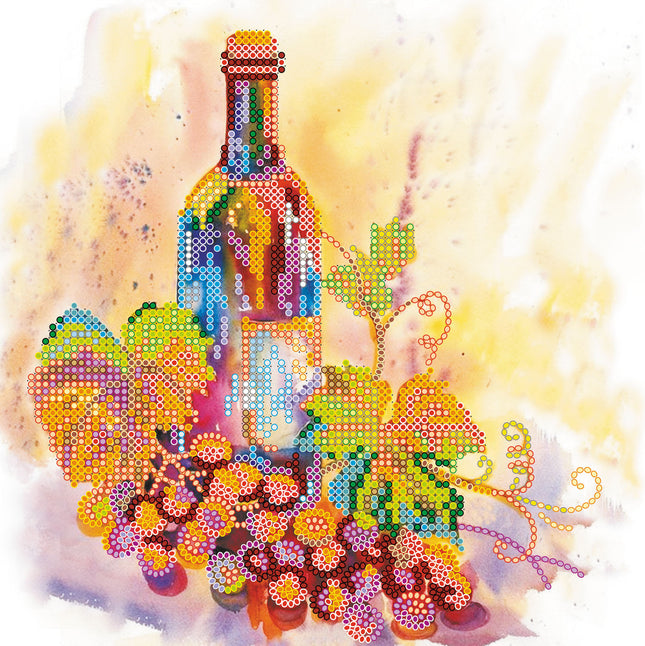 Canvas for bead embroidery "Taste of the sun" 7.9"x7.9" / 20.0x20.0 cm