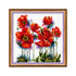 DIY Cross Stitch Kit "Scarlet poppies" 15.7"x15.7"