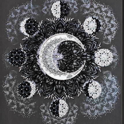 DIY Bead Embroidery Kit "Selena`s dance" 11.0"x15.4" / 28.0x39.0 cm