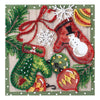 DIY Bead Embroidery Kit "Holiday trivia"  5.9"x5.9" / 15.0x15.0 cm