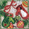 DIY Bead Embroidery Kit "Holiday trivia"  5.9"x5.9" / 15.0x15.0 cm
