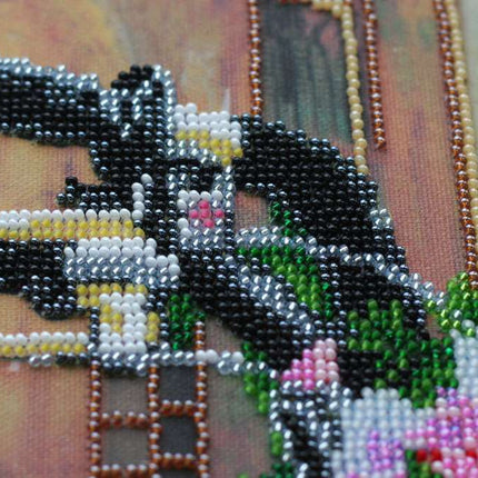 DIY Bead Embroidery Kit "Fascinating walk" 11.8"x11.8" / 30.0x30.0 cm