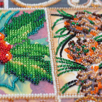 DIY Bead Embroidery Kit "Winter's pantry" 11.8"x15.0" / 30.0x38.0 cm