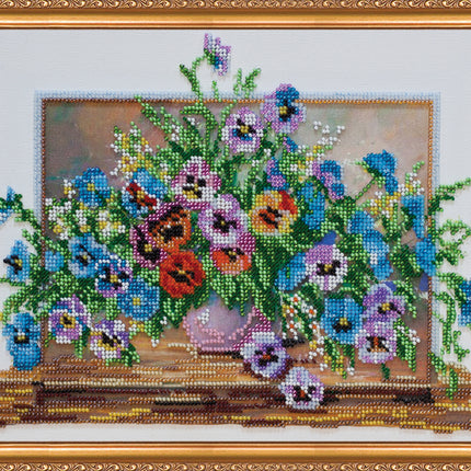 DIY Bead Embroidery Kit "Summer aroma-1" 11.8"x9.1" / 30.0x23.0 cm