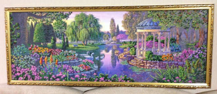 DIY Bead Embroidery Kit "By the pond" 31.5"x11.8" / 80.0x30.0 cm