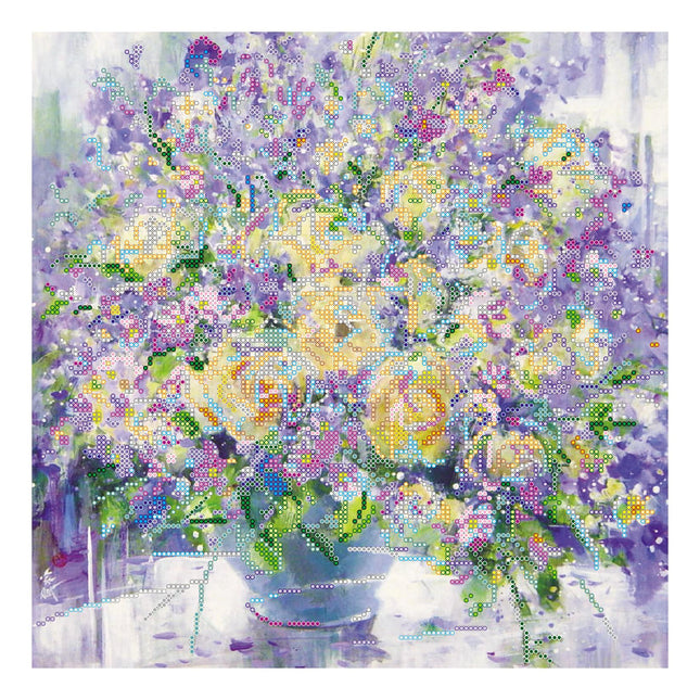Canvas for bead embroidery "In sun-rays" 11.8"x11.8" / 30.0x30.0 cm