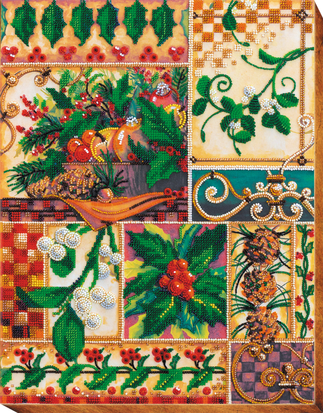 DIY Bead Embroidery Kit "Winter's pantry" 11.8"x15.0" / 30.0x38.0 cm