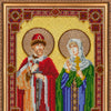 DIY Bead Embroidery Kit "Icon of St.Petr the Prince and St.Fevronia the Princess" 7.5"x9.8" / 19.0x25.0 cm