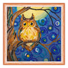 DIY Bead Embroidery Kit "Midnight Owl"  5.9"x5.9" / 15.0x15.0 cm