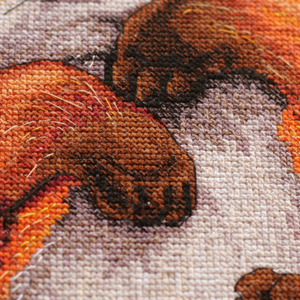 DIY Cross Stitch Kit "First autumn" 9.4"x14.2"