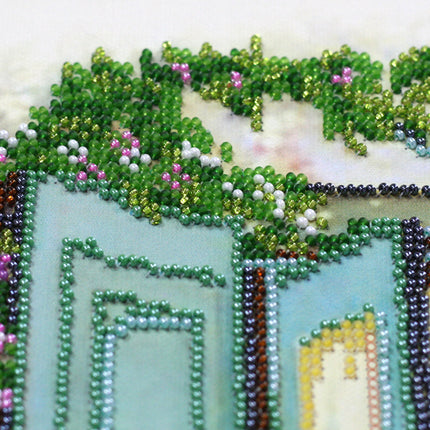 DIY Bead Embroidery Kit "Summer sketch" 11.8"x15.2" / 30.0x38.5 cm