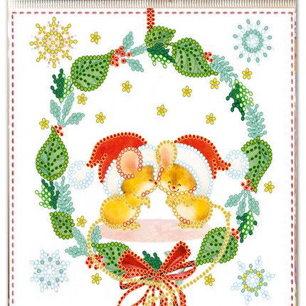 DIY Bead Embroidery Kit "Kisses"  5.9"x5.9" / 15.0x15.0 cm