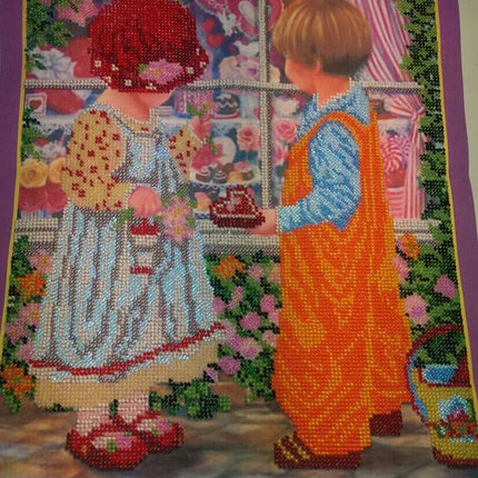 DIY Bead Embroidery Kit "First love" 11.8"x14.2" / 30.0x36.0 cm