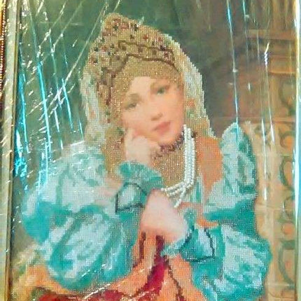 DIY Bead Embroidery Kit "Nastenka" 11.8"x17.7" / 30.0x45.0 cm