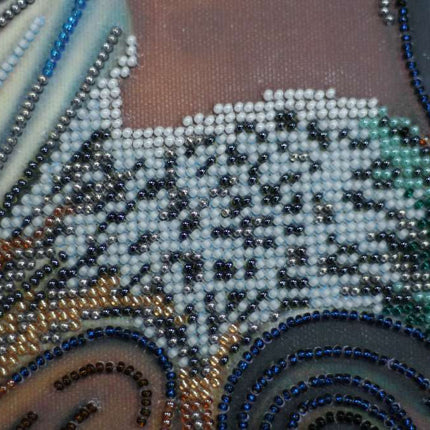 DIY Bead Embroidery Kit "Africa daughter" 11.8"x15.7" / 30.0x40.0 cm