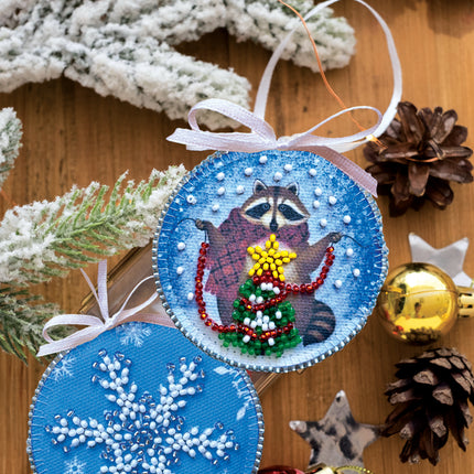 DIY Christmas tree toy kit "Raccoon and New Year"