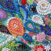 DIY Bead Embroidery Kit "Colored tail"  5.9"x5.9" / 15.0x15.0 cm