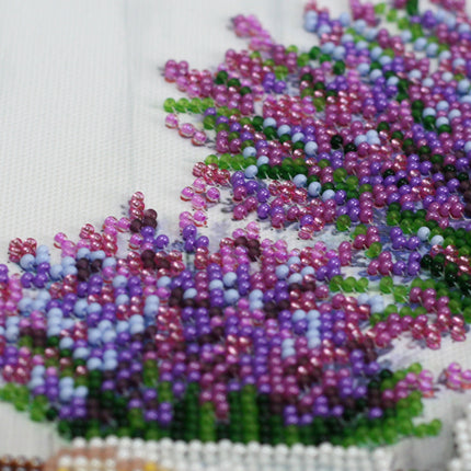 DIY Bead Embroidery Kit "Lavander's aroma"