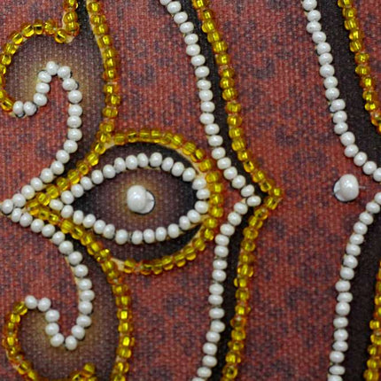 DIY Bead Embroidery Kit "Vintage – 1" 9.1"x9.1" / 23.0x23.0 cm