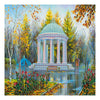 Canvas for bead embroidery "Autumn Park" 11.8"x11.8" / 30.0x30.0 cm
