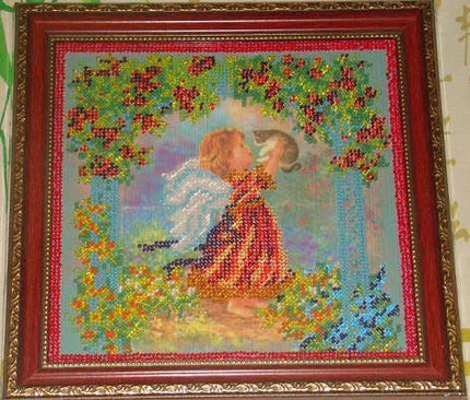 Canvas for bead embroidery "At Dawn" 7.9"x7.9" / 20.0x20.0 cm