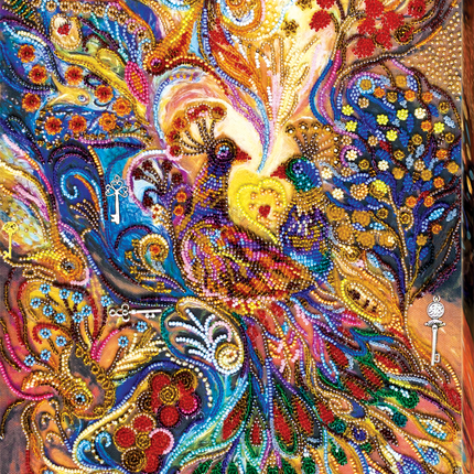DIY Bead Embroidery Kit "Talismans of happiness" 11.0"x16.9" / 28.0x43.0 cm