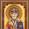 DIY Bead Embroidery Kit "Home iconostasis «Nicholas the Wonderworker»" 7.5"x9.8" / 19.0x25.0 cm